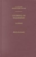 Tapa de Coleridge on imagination
