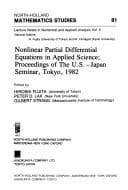 Tapa de Nonlinear Partial Differential Equations in Applied Science (Mathematics Studies)