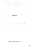 Tapa de The constitutional qualifications of members of Parliament