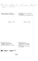 Tapa de Indian claims in Canada: Supplementary bibliography = Revendications des Indiens au Canada