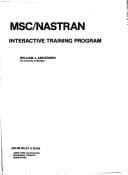 Tapa de MSC/NASTRAN interactive training program