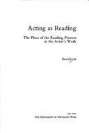 Tapa de Acting as reading