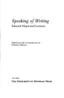 Tapa de Speaking of writing