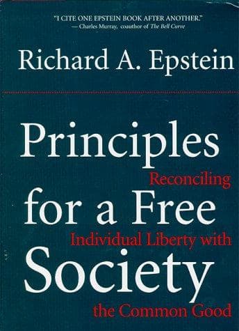Tapa de Principles for a free society