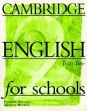 Tapa de Cambridge English for Schools Tests 2