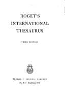 Tapa de Roget's international thesaurus