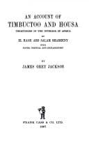Tapa de An Account of Timbuctoo and Housa Territories in the Interior of Africa by El Hage Abd Salam Shabeeny: by El Hage Abd Shalam Shabeeny (Cass Library of African Studies: Travels and Narratives)