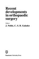 Tapa de Recent developments in orthopaedic surgery