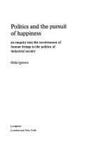 Tapa de Politics and the pursuit of happiness