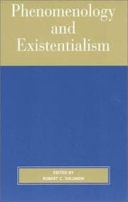 Tapa de Phenomenology and existentialism