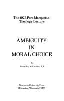 Tapa de Ambiguity in Moral Choice