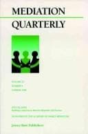Tapa de Mediation Quarterly, No. 4, Winter 1998