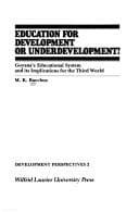 Tapa de Education for development or underdevelopment?