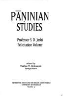 Tapa de Pāṇinian studies