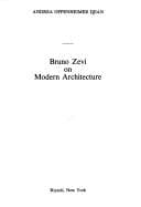 Tapa de Bruno Zevi On Modern Architecture