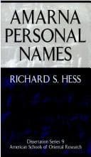 Tapa de Amarna Personal Names (Dissertation Series (American Schools of Oriental Research))