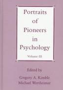 Tapa de Portraits of Pioneers in Psychology