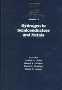 Tapa de Hydrogen in semiconductors and metals