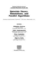 Tapa de Materials Theory, Simulations, and Parallel Algorithms