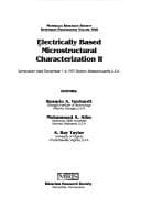 Tapa de Electrically based microstructural characterization II