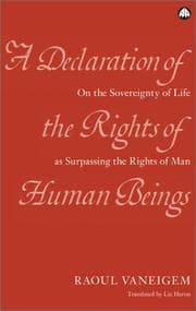 Tapa de A Declaration Of The Rights Of Human Beings