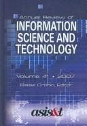 Tapa de Annual Review of Information Science and Technology 2007