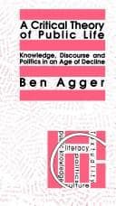 Tapa de A critical theory of public life