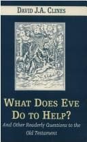 Tapa de What Does Eve Do to Help? (JSOT Supplement)