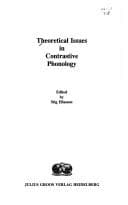 Tapa de Theoretical Issues in Contrastive Phonology (Studies in Descriptive Linguistics, 13)