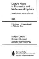 Tapa de Multiple criteria decision support