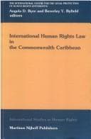Tapa de Human Rights Law and the Commonwealth Caribbean (International Studies in Human Rights)