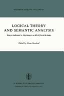 Tapa de Logical theory and semantic analysis