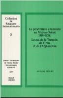 Tapa de La pénétration allemande au Moyen-Orient, 1919-1939