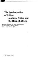 Tapa de The Decolonization of Africa