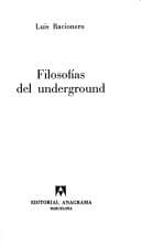 Tapa de Filosofias del Underground (Serie del Derecho del Trabajo)