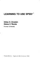 Tapa de Learning to use SPSSx