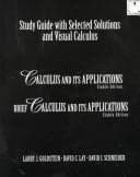 Tapa de Study Guide with Select Solutions and Visual Calculus 1998 Package