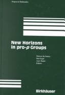 Tapa de New horizons in pro-p groups
