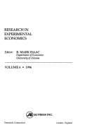 Tapa de Research in Experimental Economics