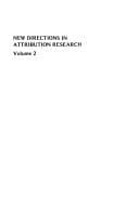Tapa de New Directions in Attribution Research. Volume 2