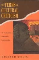 Tapa de The terms of cultural criticism
