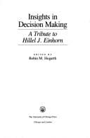 Tapa de Insights in decision making