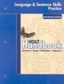 Tapa de Holt Handbook Language and Sentence Skill Practice - Intro Course Paper Back