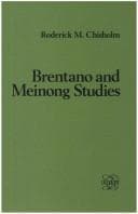 Tapa de Brentano And Meinong Studies