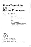 Tapa de Phase Transitions and Critical Phenomena