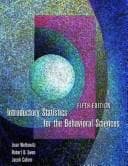 Tapa de Study guide to accompany Introductory statistics for the behavioral sciences, fifth edition, by Joan Welkowitz, Robert B. Ewen, and Jacob Cohen