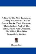 Tapa de A Key To The New Testament