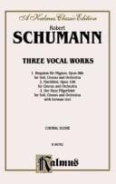Tapa de Requiem for Mignon, Op. 98b; Nachtlied, Op. 108; Der Rose Pilgerfahrt, Op. 112