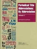 Tapa de Periodical Title & Abbreviation by Title Vol 2 16th Ed (Periodical Title Abbreviations: Vol. 2: By Title)