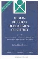 Tapa de Human Resource Development Quarterly, No. 1, Spring 2003